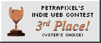 PetraPixels Indie Web Contest 3rd Place