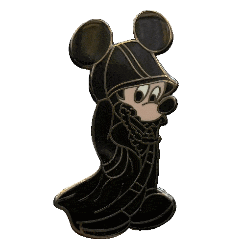 Mickey Mouse wearing a black coat from Kingdom Hearts