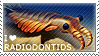 I Heard Radiodontids stamp with an illustration of an Anomalocaris